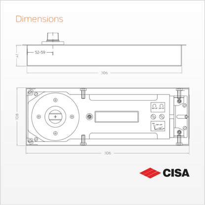 CISA - Floor Hinge F5003.90 HO EN 3