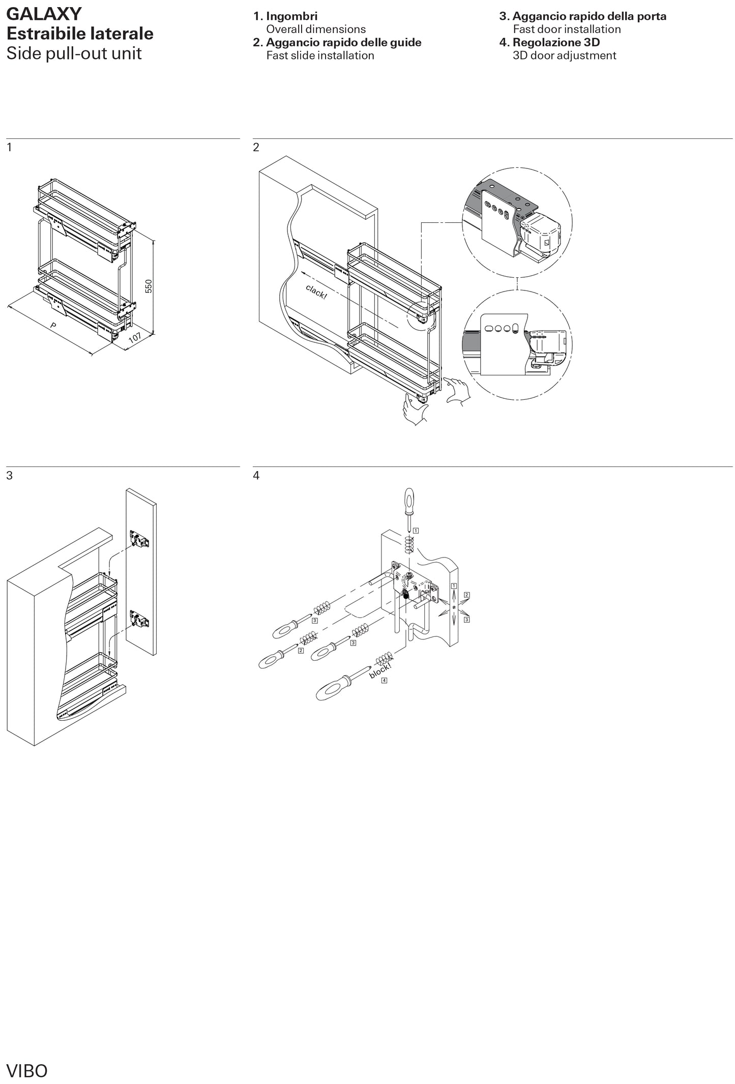 VIBO - Pull Out Bottle Rack Galaxy