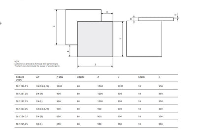 ATIM - Corner Sliding top with diagonal opening