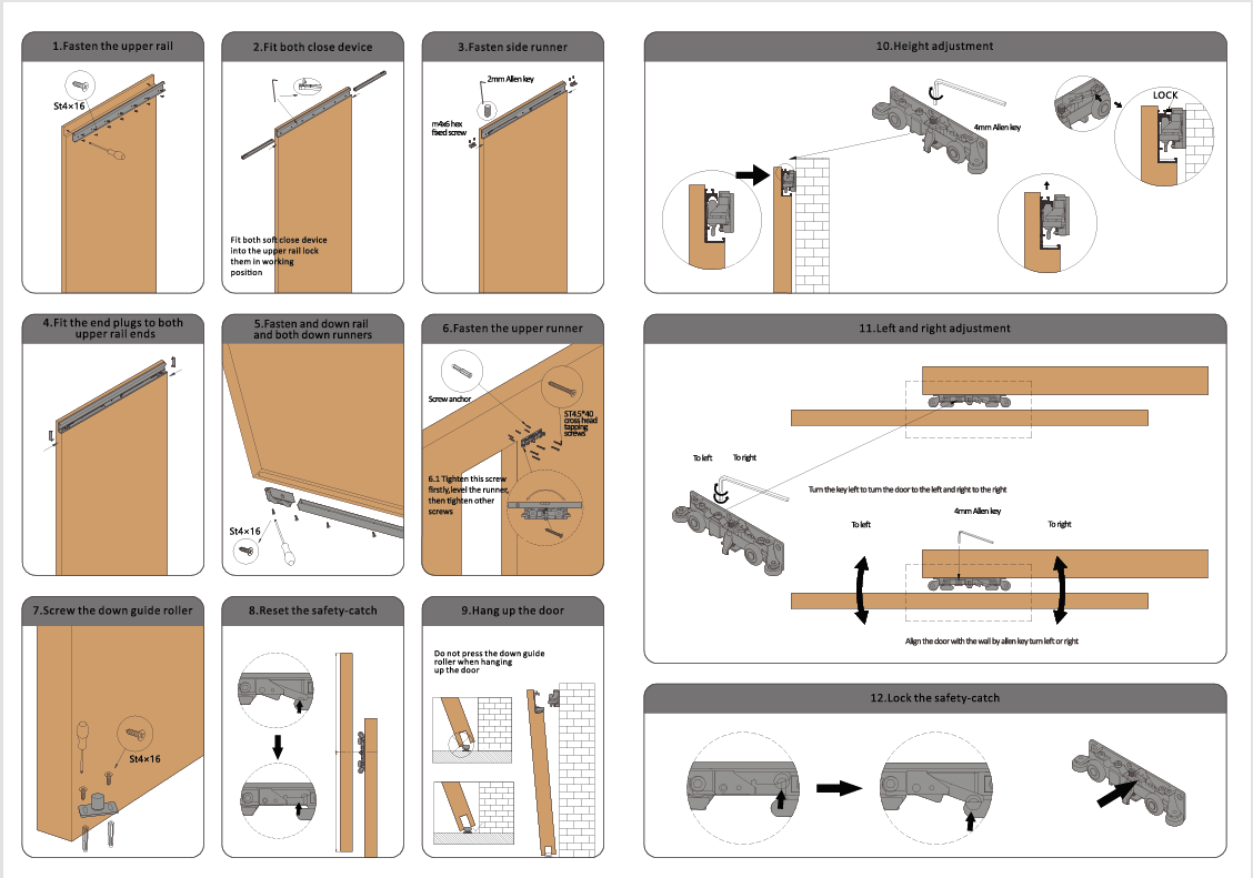 IDF - Movora Invisible Sliding Door Concealed Rail Sliding Door 80kg Soft Close | Indofitting custom image