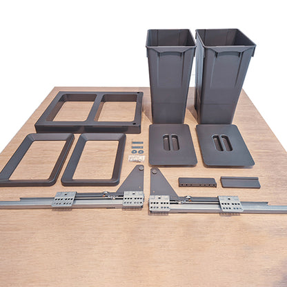 IDF - Compacta Pull Out Trash Bin Drawer IDF Compacta Pull Out Trash Bin Drawer 2-Bin 18L+18L / 25L+25L Soft Close