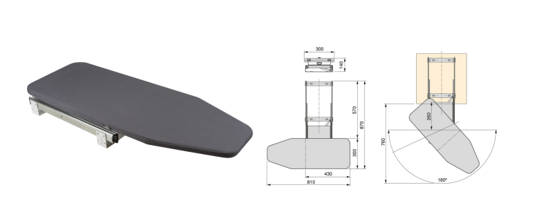 IDF - Closetta Ironing Board Rotate 180° | Indofitting custom image