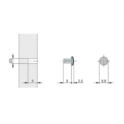 ITALIANA - Bi-Material Door Buffer