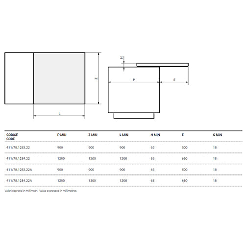 ATIM - Snack Top Sliding table top