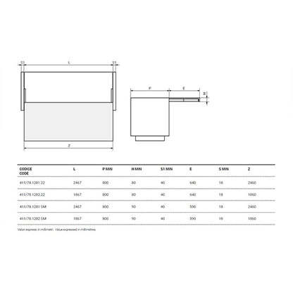 ATIM - Snack Supporto Sliding ktichen counter